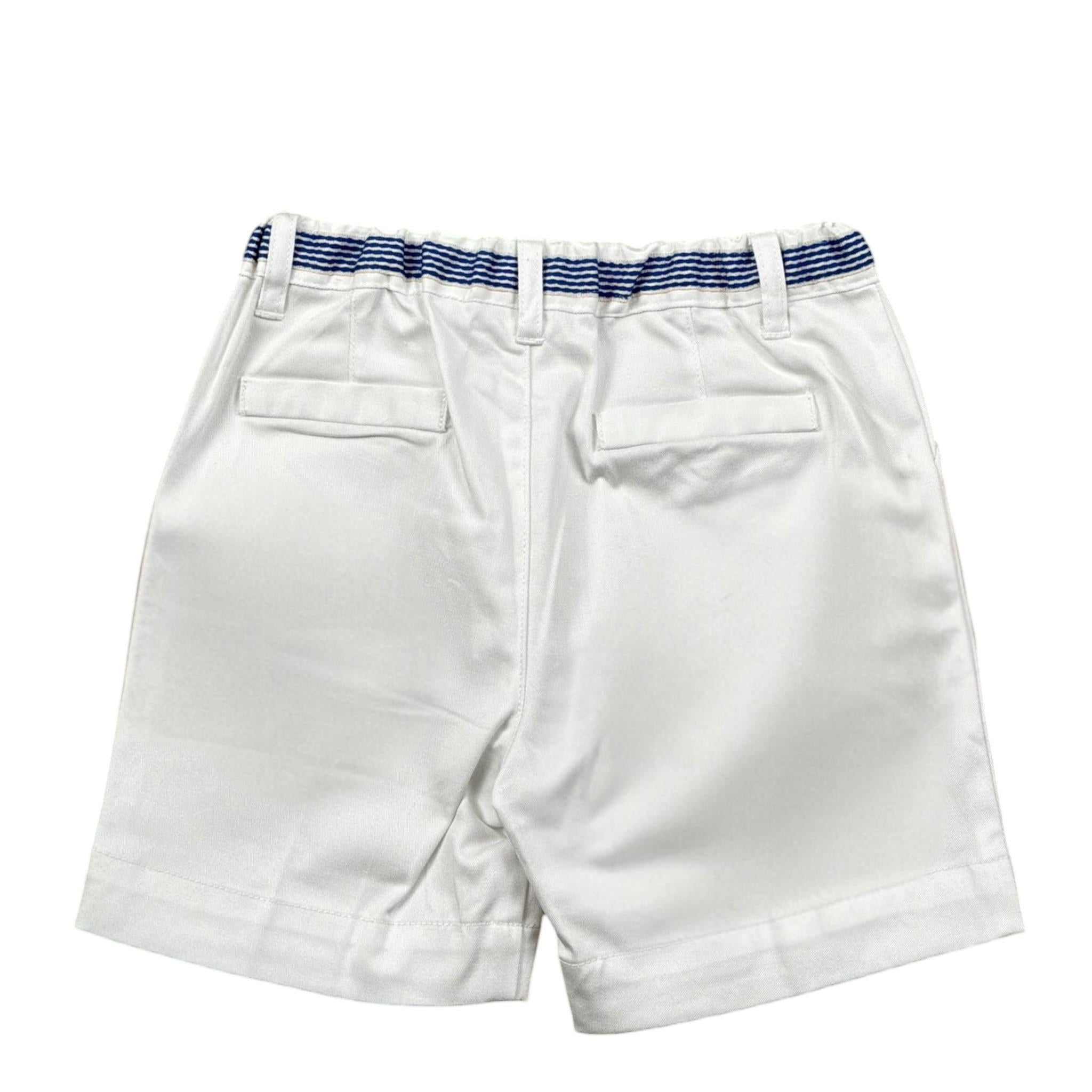 Malvi & Co Bermuda tinta unita con Elastico In Vita Bianco per Neonato S25B217PNCD BIANCO MALVI & CO 
