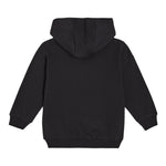 BALMAIN felpa chiusa con cappuccio tinta unita con stampa in contrasto Nero per Bambino BT4R60 NERO BALMAIN 