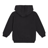BALMAIN felpa chiusa con cappuccio tinta unita con stampa in contrasto Nero per Bambino BT4R60 NERO BALMAIN 