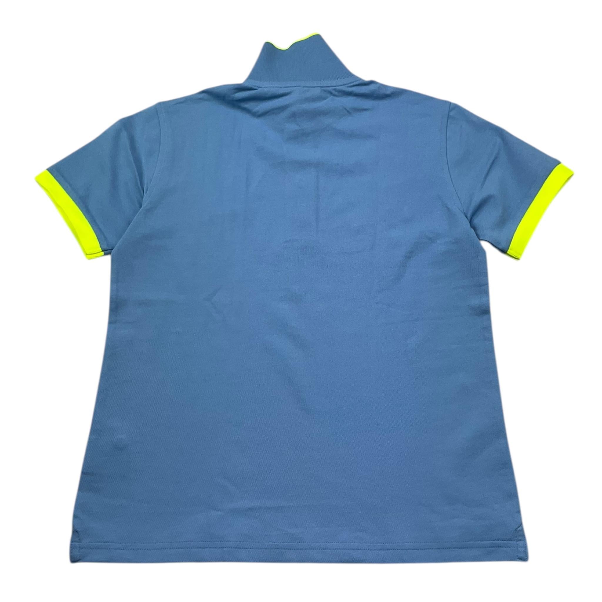 Sun68 Polo Mezza Manica Tinta Unita con Profili In Contrasto per Bambino A35320J AZZURRO SUN68 