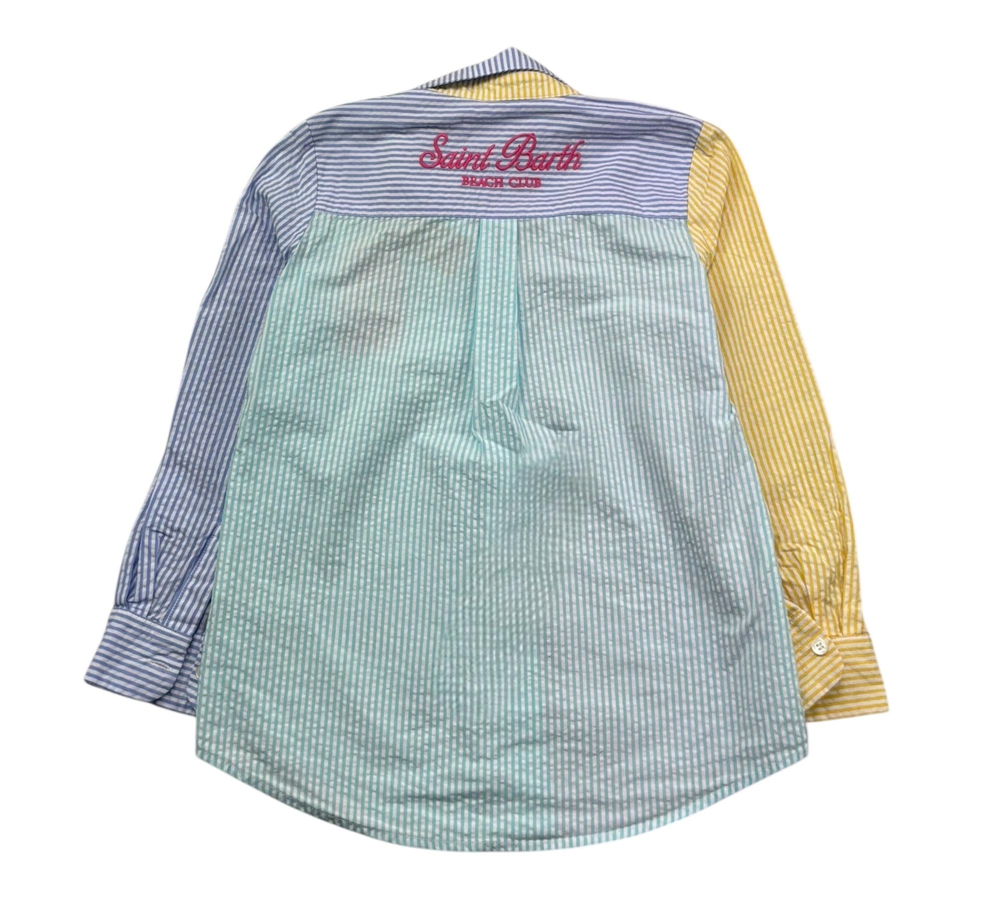 Saint Barth Camicia Manica Lunga Multicolor per Bambina SEERSUCKER MULTICOLOR SAINT BARTH 