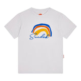 Sundek T-Shirt Girocollo Tinta Unita con Stamp per Bambino B153TEJS00 BIANCO SUNDEK 