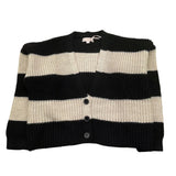 PLEASE cardigan fantasia a righe bicolore Panna/nero per Bambina NB64231G66 PANNA/NERO PLEASE 