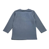 Name.It Shirt Girocollo Tinta Unita Con Stampa Azzurro Per Neonato