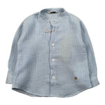 Manuel Ritz Camicia Manica Lunga Tinta Unita Collo Coreano per Bambino MR3101J AZZURRO MANUEL RITZ 