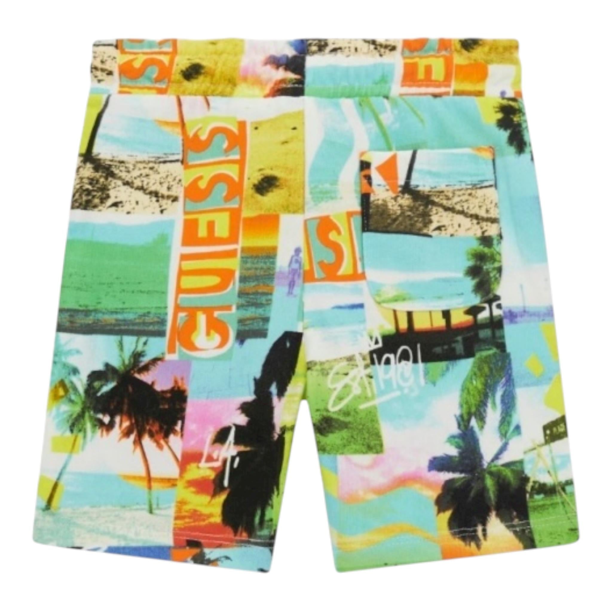 Guess Bermuda Tinta Unita con Stampa per Bambino N5GD13KA5R4 MULTICOLOR GUESS 
