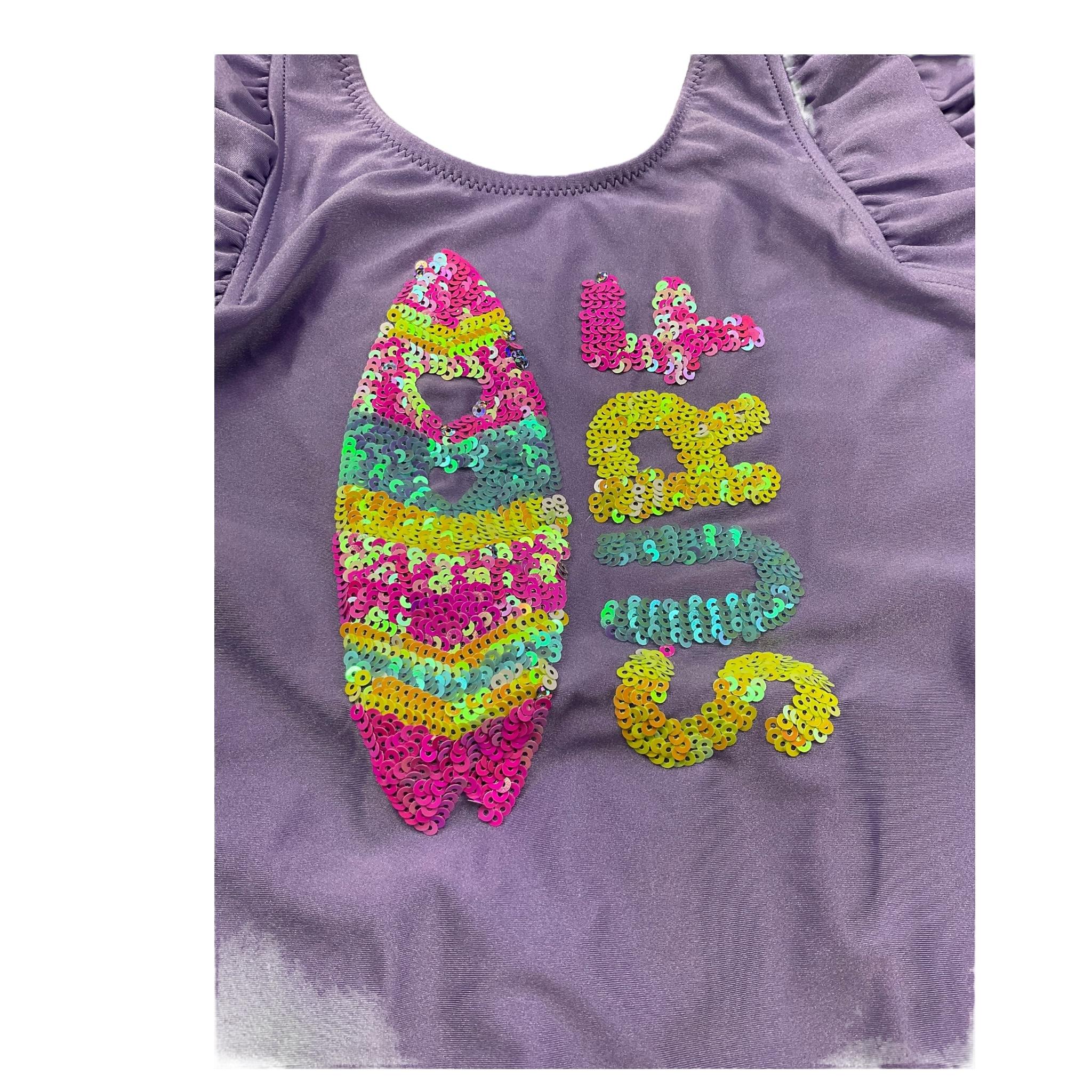 Billieblush Costume Intero Tinta Unita con Paillettes per Bambina U20916 LILLA BillIEBLUSH 