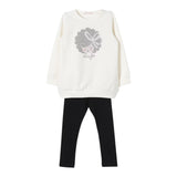 LIU JO completo 2pz felpa-leggins bicolore Panna/nero per Bambina KF4024J PANNA/NERO LIU JO 