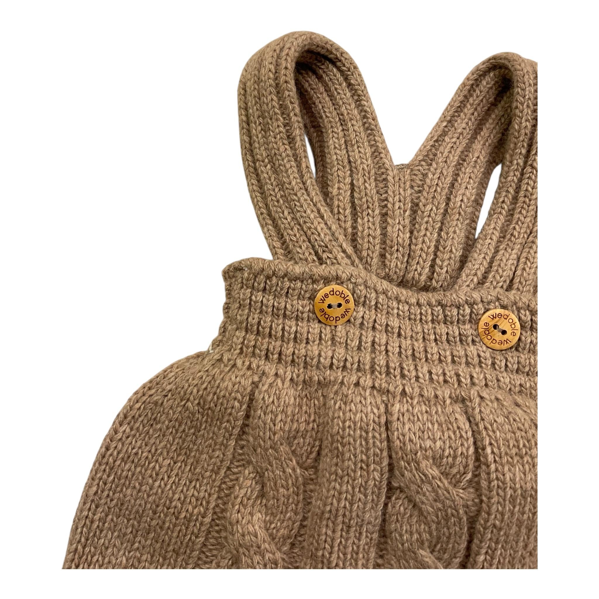 WEDOBLE pagliaccetto tinta unita con bretelle Fango per Neonato I2404305B09 FANGO WEDOBLE 