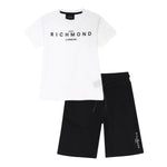 John Richmond Completo 2 Pezzi T-Shirt-Bermuda Bicolore per Bambino RBP25008CJX BIANCO/NERO JOHN RICHMOND 