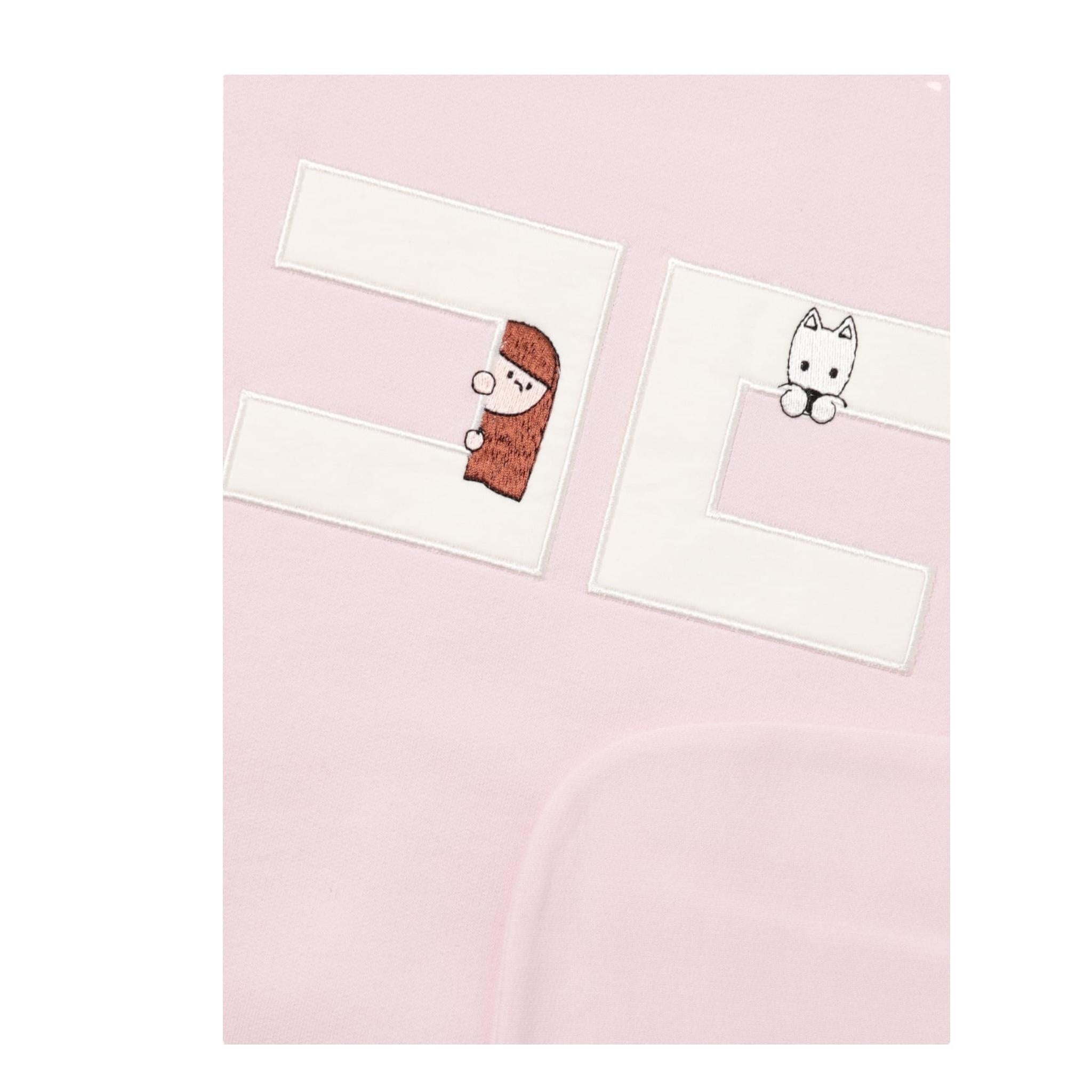 Elisabetta Franchi Coperta Tinta Unita con Logo per Neonata ENCO072 ROSA ELISABETTA FRANCHI 