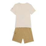 Nike Completo 2 Pezzi T-Shirt-Bermuda Tinta Unita per Neonato 86J213N BEIGE NIKE 
