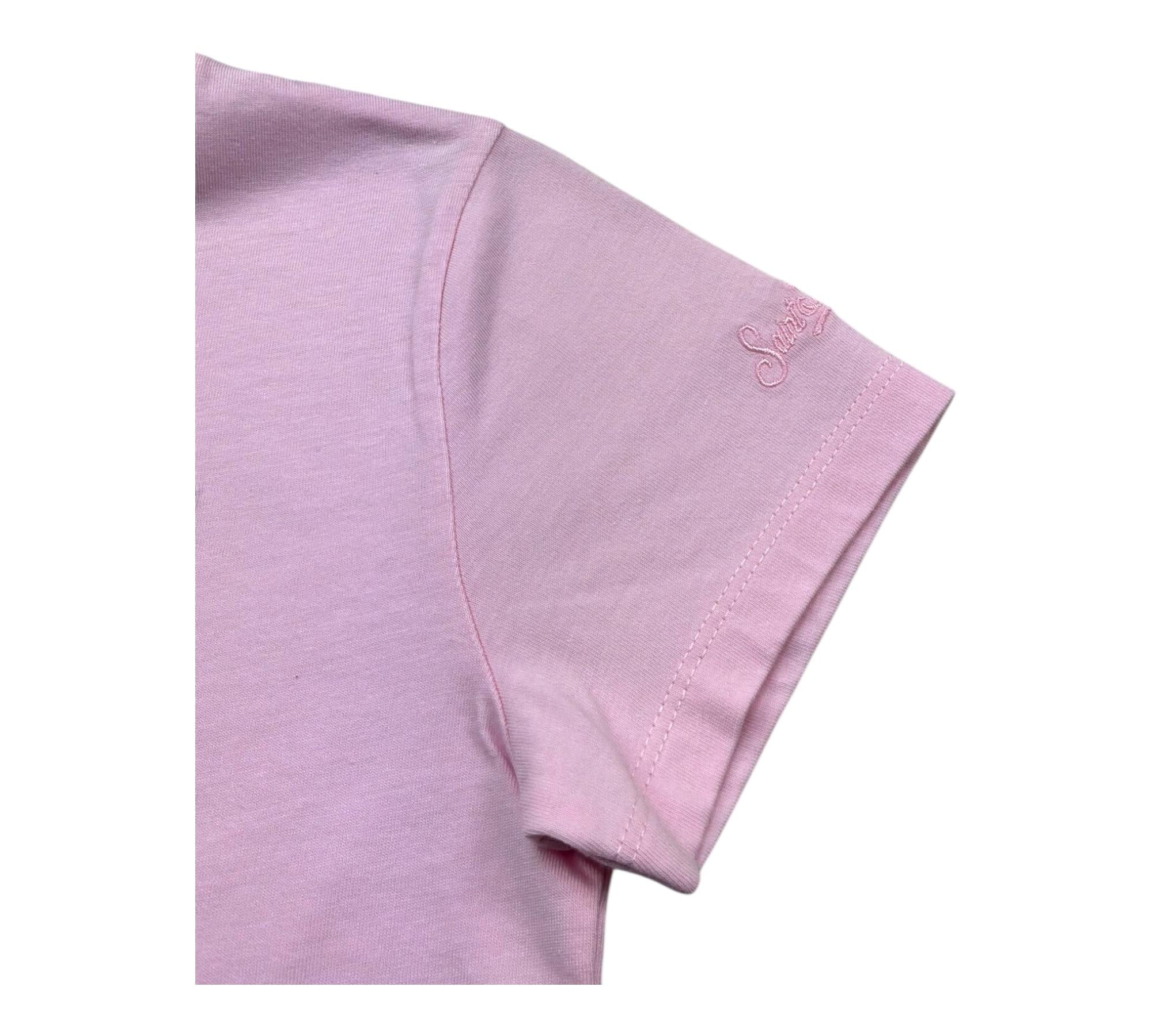 Saint Barth T-Shirt Gircollo Tinta Unita con Minnie per Bambina FAHION ROSA SAINT BARTH 