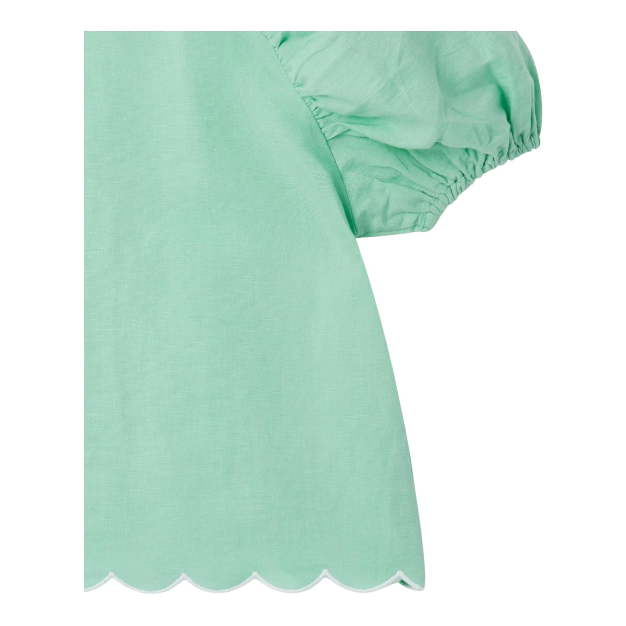 Stella Mccartney Camicia Tinta Unita con Ricami per Bambina TU5A63 VERDE STELLA McCARTNEY 