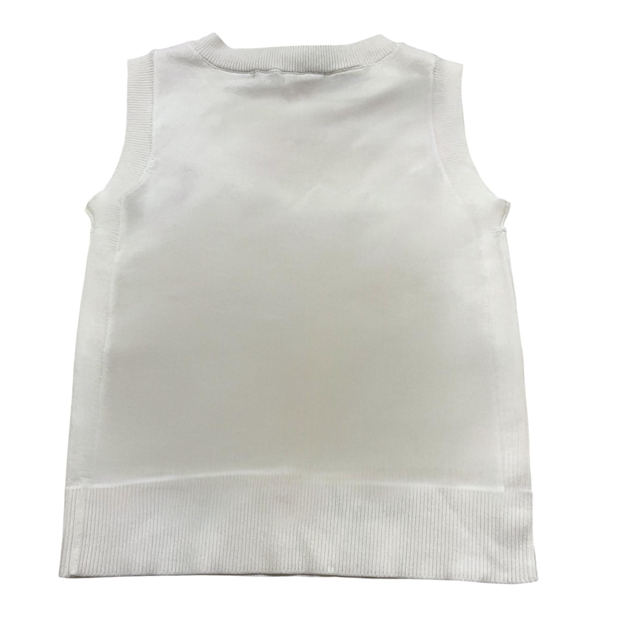 Relish Gilet In Maglia Tinta Unita per Bambino RGP2402067002 BIANCO RELISH 