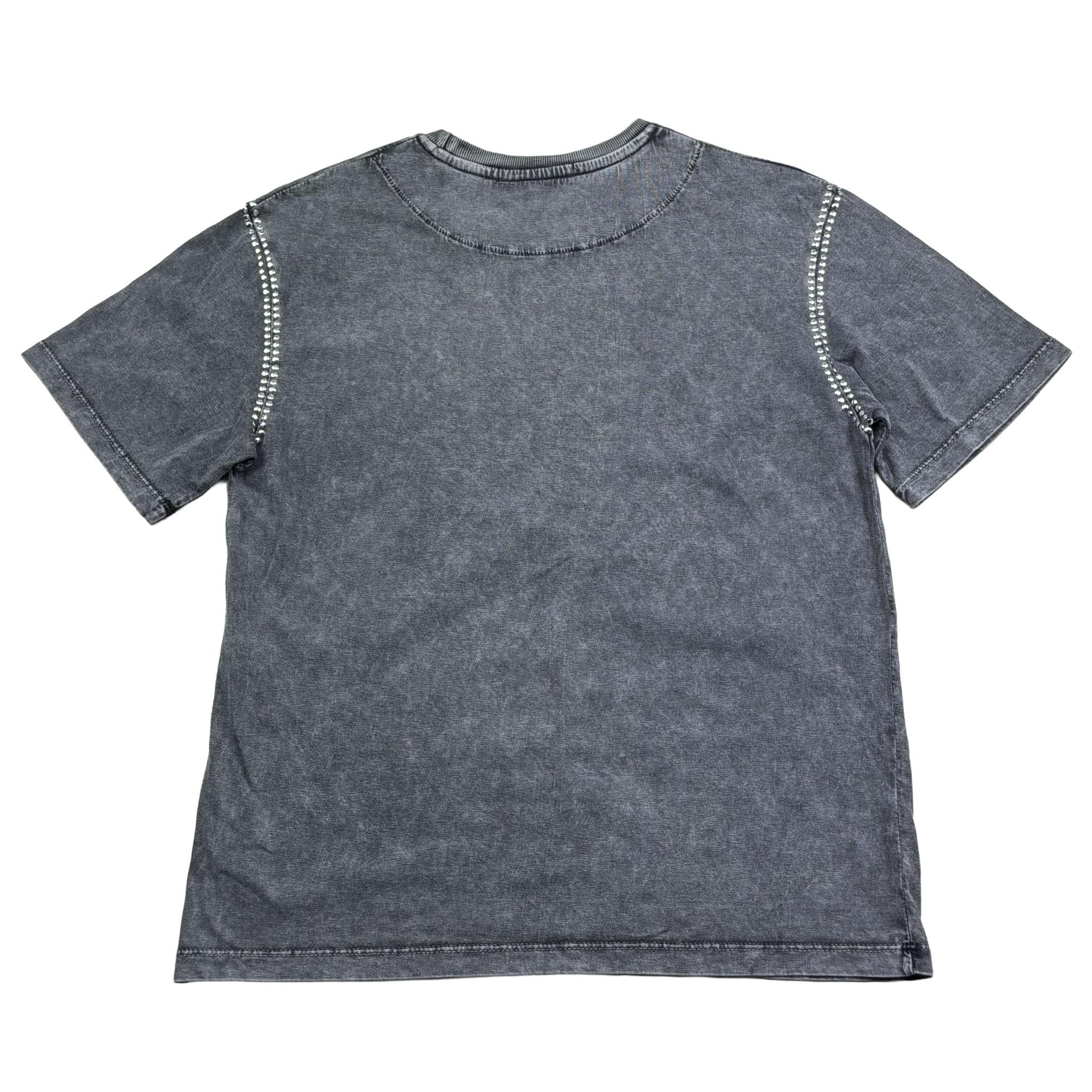 John Richmond T-Shirt Girocollo Tinta Unita con Borchie per Bambino RBP26165TS GRIGIO JOHN RICHMOND 