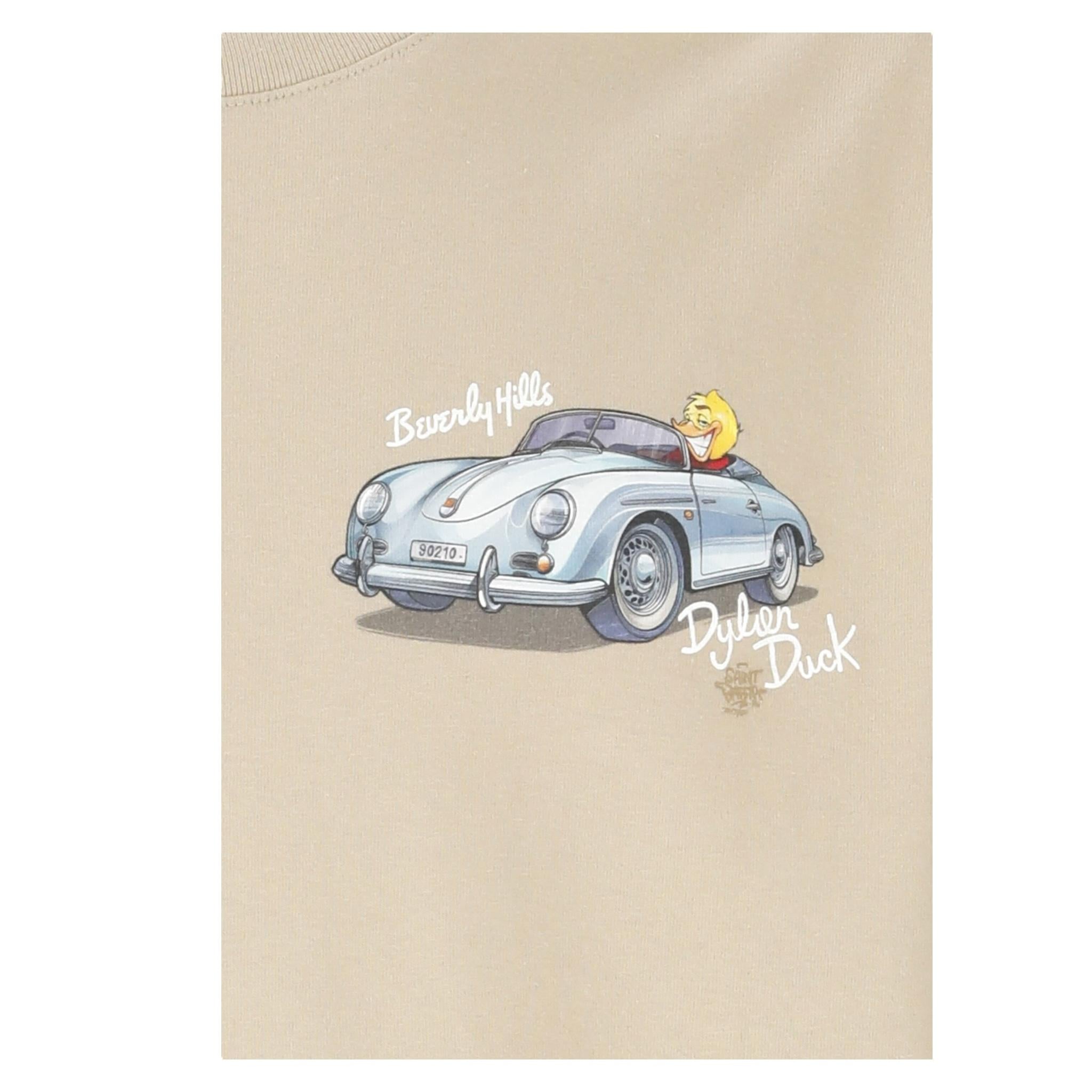 Saint Barth T-Shirt Girocollo Tinta Unita con Stampa per Bambino TSH000105355 BEIGE SAINT BARTH 