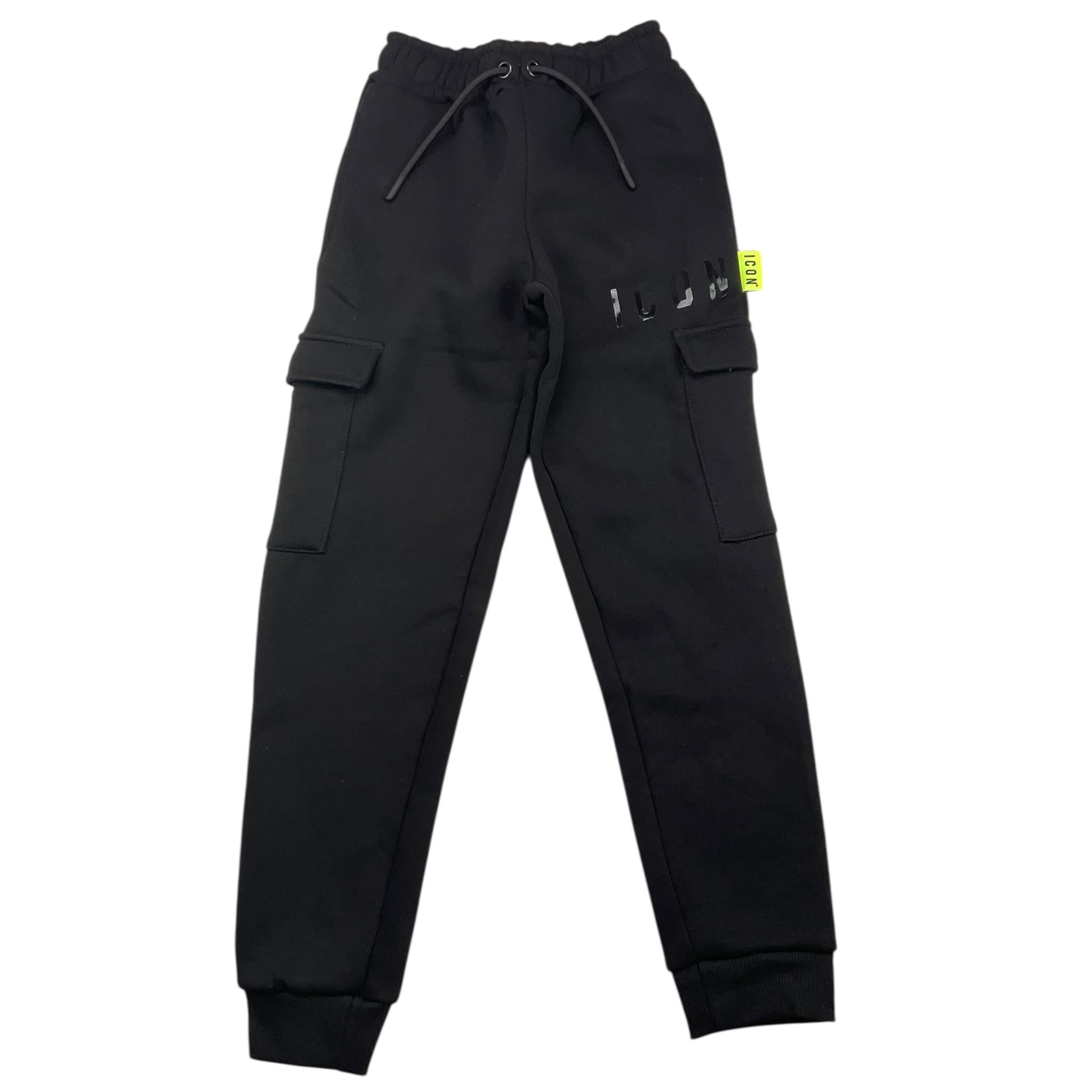 ICON pantalone tuta tinta unita Nero per Bambino IBSP00308 NERO ICON 
