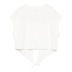 Pinko T-Shirt Girocollo Tinta Unita con Logo per Bambina KFTS004 BIANCO PINKO 