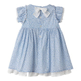 Die Eule Abit Halbarm Einfarbig Blumenmuster Blau Für Baby Mädchen
