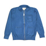 Trussardi Maglia Tinta Unita con Zip E Logo per Bambino TBP26115CD BLU TRUSSARDI 