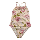 Sardon Cstume Intero Tinta Unita con Fantasia Fiori Rosa per Bambina