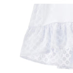 Monnalisa Maxi T-Shirt Girocolo Tinta Unita con Stampa per Bambina 19E625 BIANCO MONNALISA 