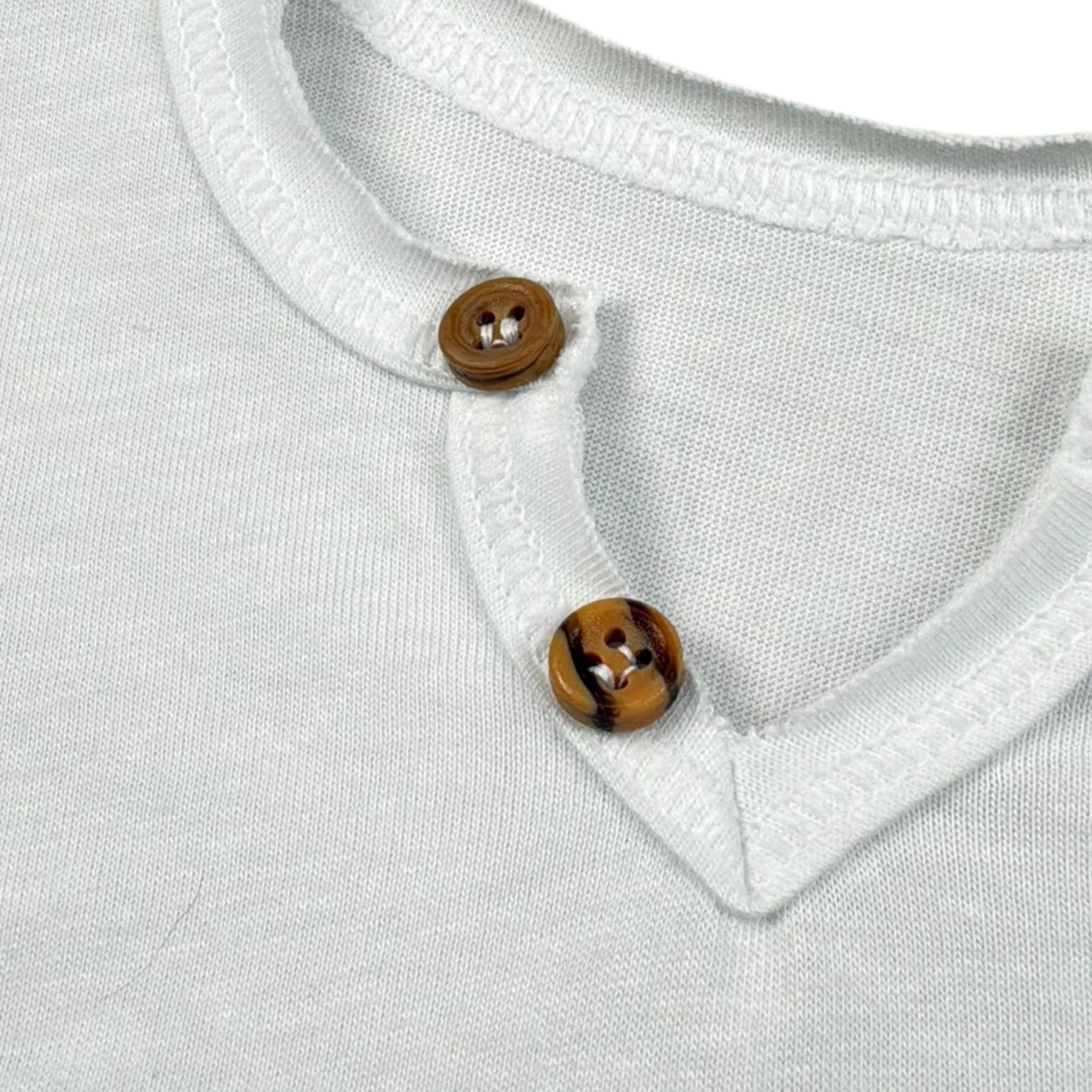 Babyvip T-Shirt Tinta Unita con Bottoni per Neonato T7766 BIANCO BABYVIP 