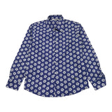 Manuel Ritz Camicia Tinta Unita Manica Lunga Con Fantasia Fiori Blu Per Bambino
