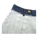 Vicolo Gonna Tinta Unita con Profilo In Contrasto per Bambina 3146G00345 BIANCO VICOLO 