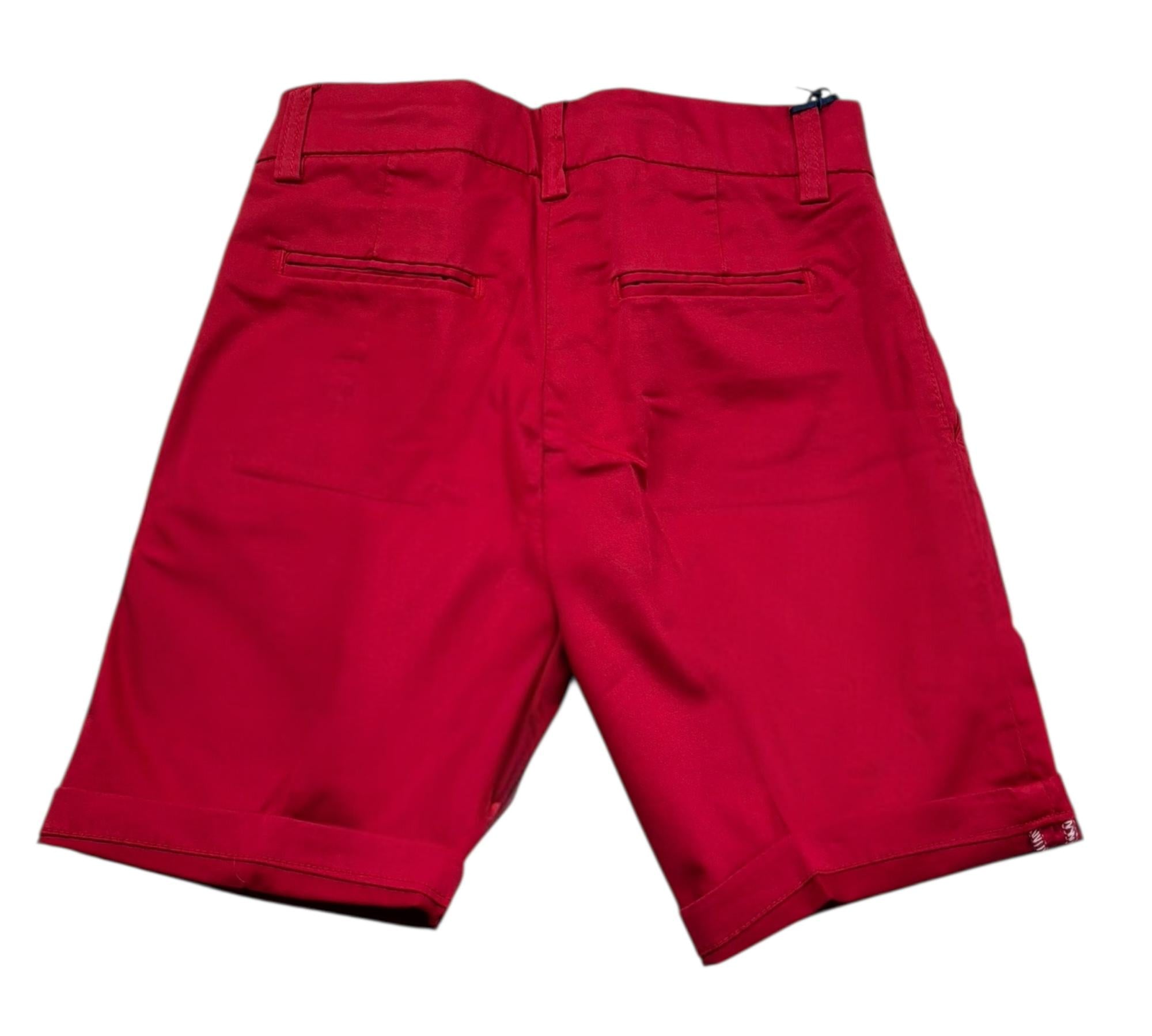 Manuel & Frank Bermuda Tinta Unita con Girovita Regolabile per Bambino MF2030B ROSSO MANUEL & FRANK 