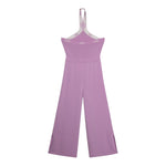 Twinset Tuta Intera Tinta Unita con Logo per Bambina 251GJ3QW1X LILLA TWINSET 