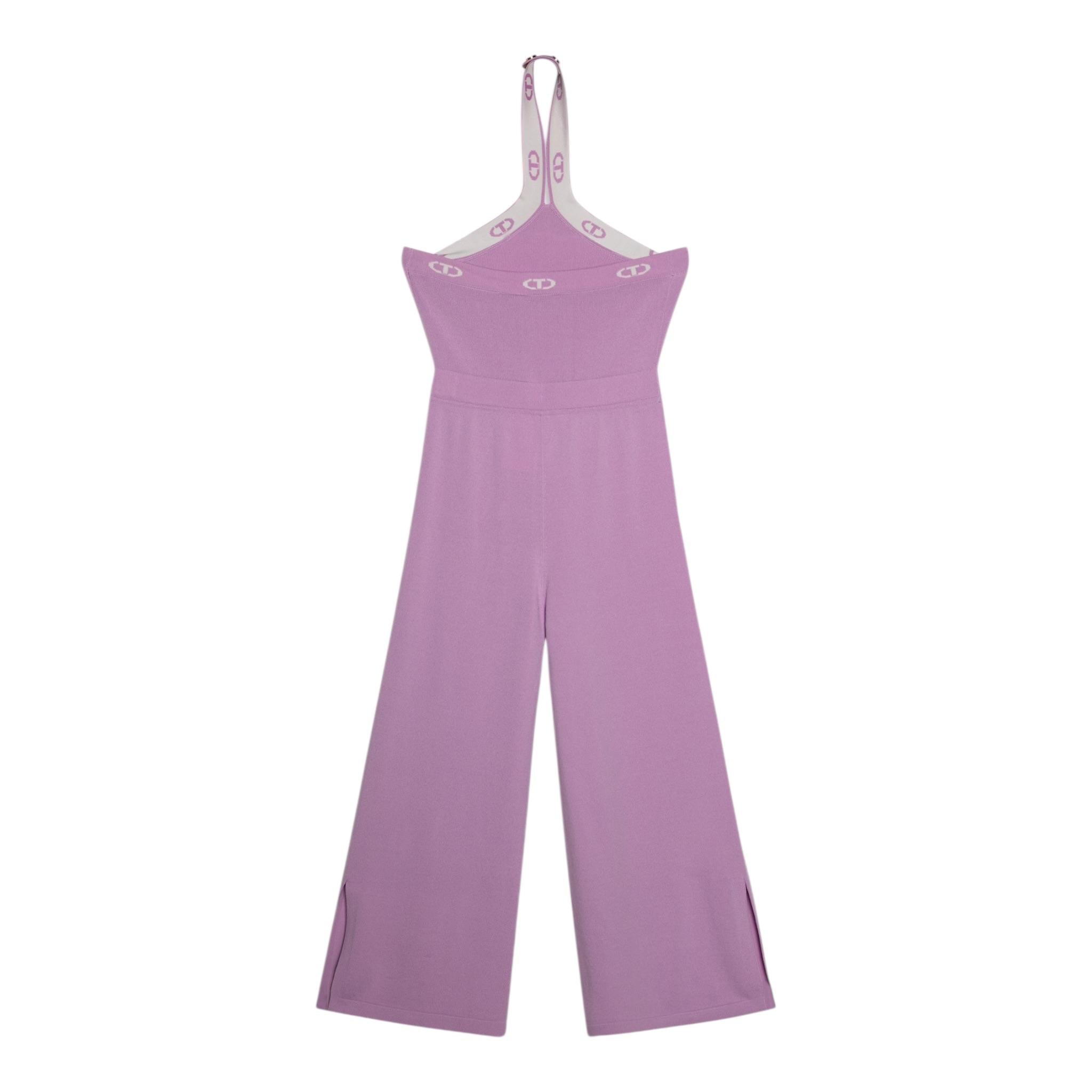 Twinset Tuta Intera Tinta Unita con Logo per Bambina 251GJ3QW1X LILLA TWINSET 