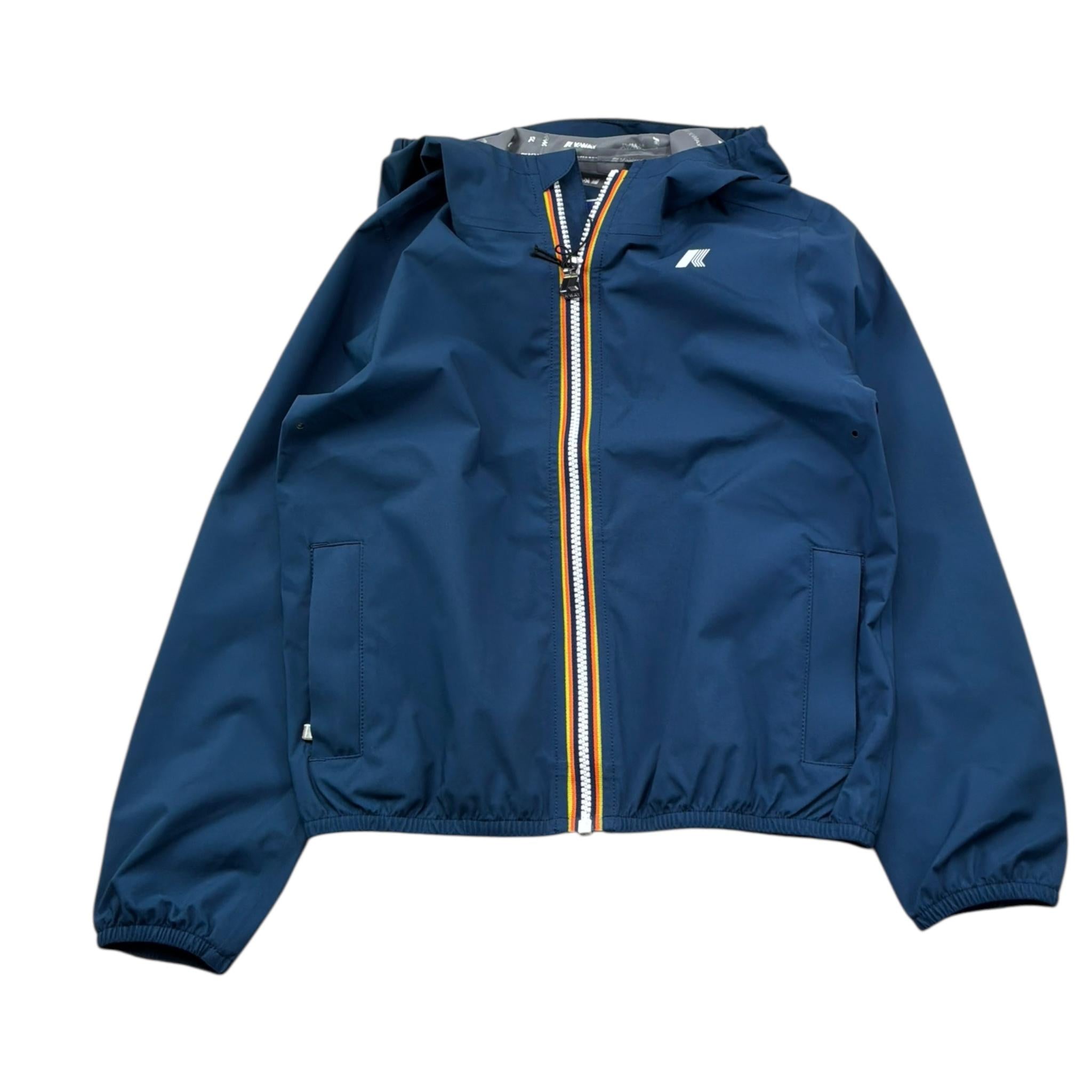 K-Way Giubbino Tinta Unita con Cappuccio per Bambino K21371WX BLU K-WAY 