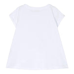 Monnalisa T-Shirt Girocollo Tinta Unita con Stampa per Bambina 11A600 BIANCO MONNALISA 