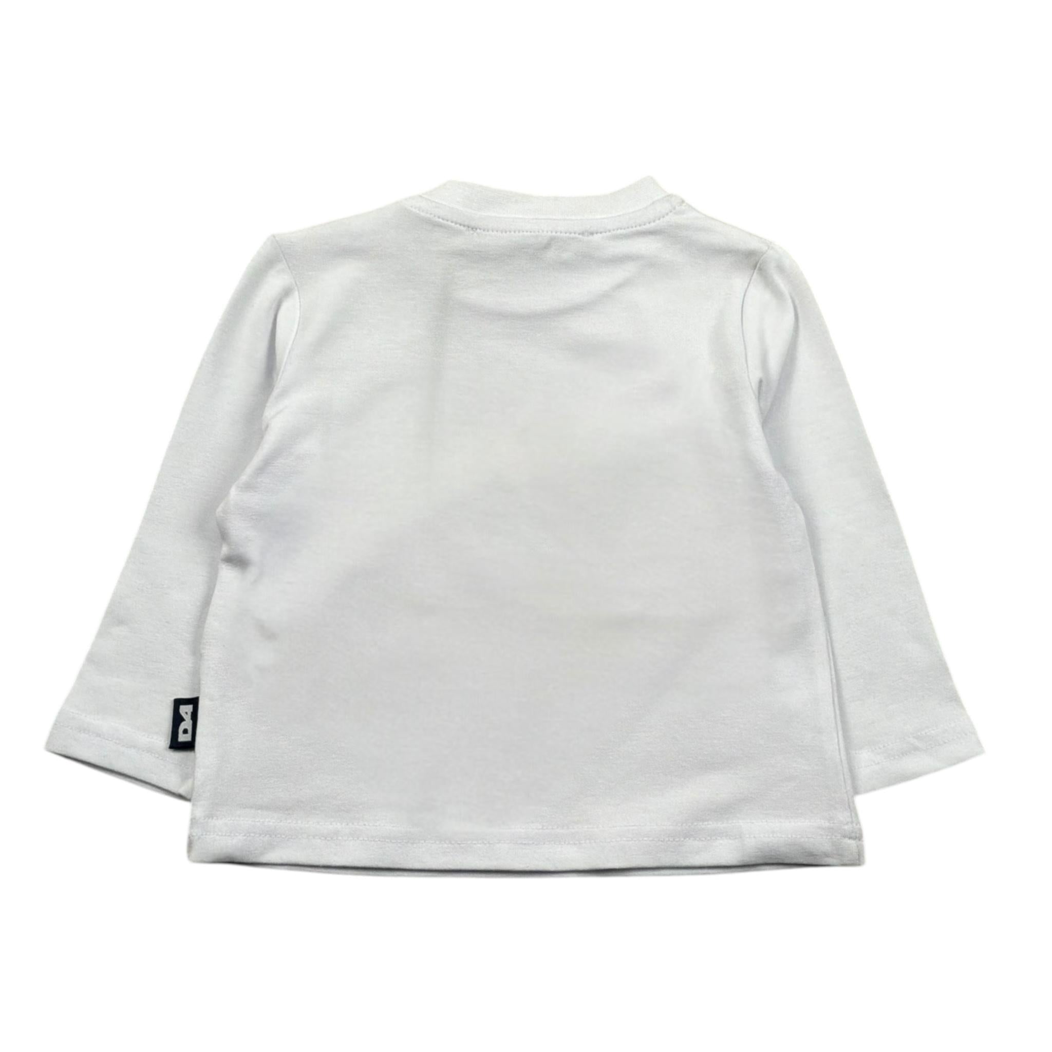 Daniele Alessandrini Shirt Girocollo Tinta Unita con Stampa Logo per Neonato 1292M1028 BIANCO DANIELE ALESSANDRINI 