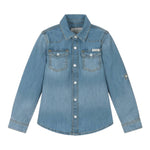 Guess Camicia Manica Lunga In Denim per Neonato N5RH05D5K80X AZZURRO GUESS 