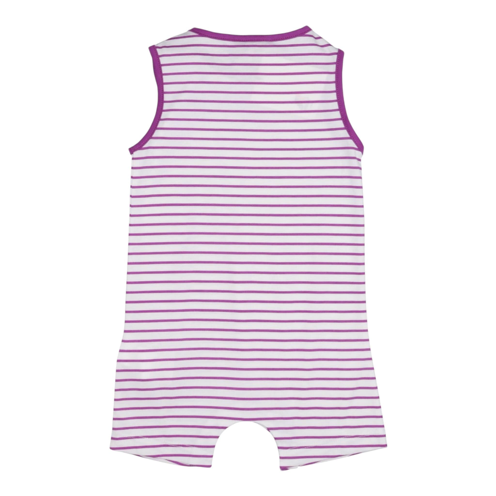 K-Way Pagliaccetto Giromanica Fantasia A Righe per Neonata K2137VW BIANCO/VIOLA K-WAY 