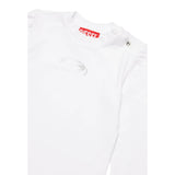 Diesel Shirt Girocollo Tinta Unita con Stampa per Neonato K00563 BIANCO DIESEL 