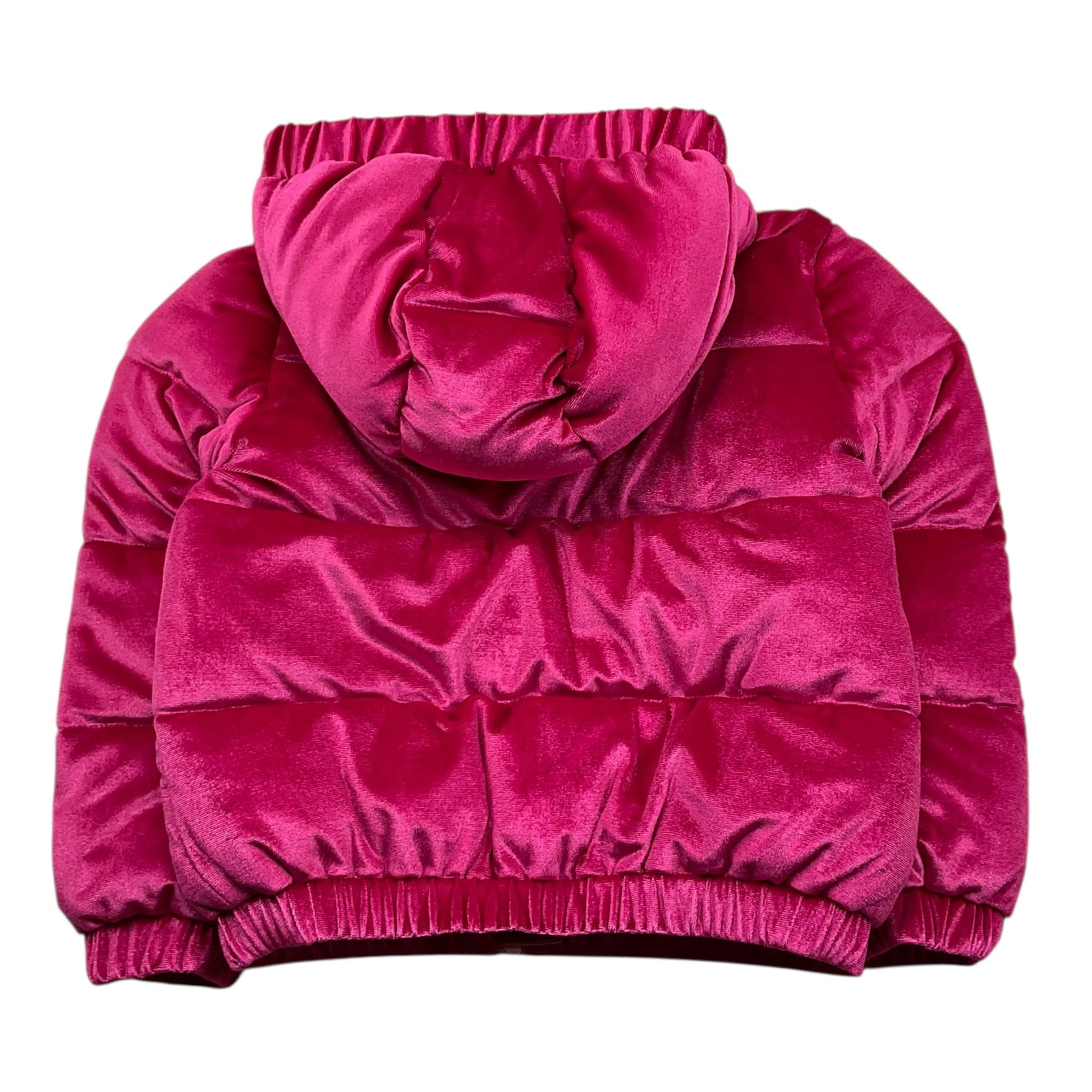 REFRIGUE giubbino tinta unita in camoscio con cappuccio Fuxia per Bambina 2841O00010 FUXIA REFRIGUE 