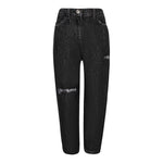 PATRIZIA PEPE jeans tinta unita con strappi Nero per Bambina 7P0367XX NERO PATRIZIA PEPE 