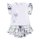 Minibanda Completo 2 Pezzi T-Shirt-Culotte per Neonata 3B786X BIANCO MINIBANDA 