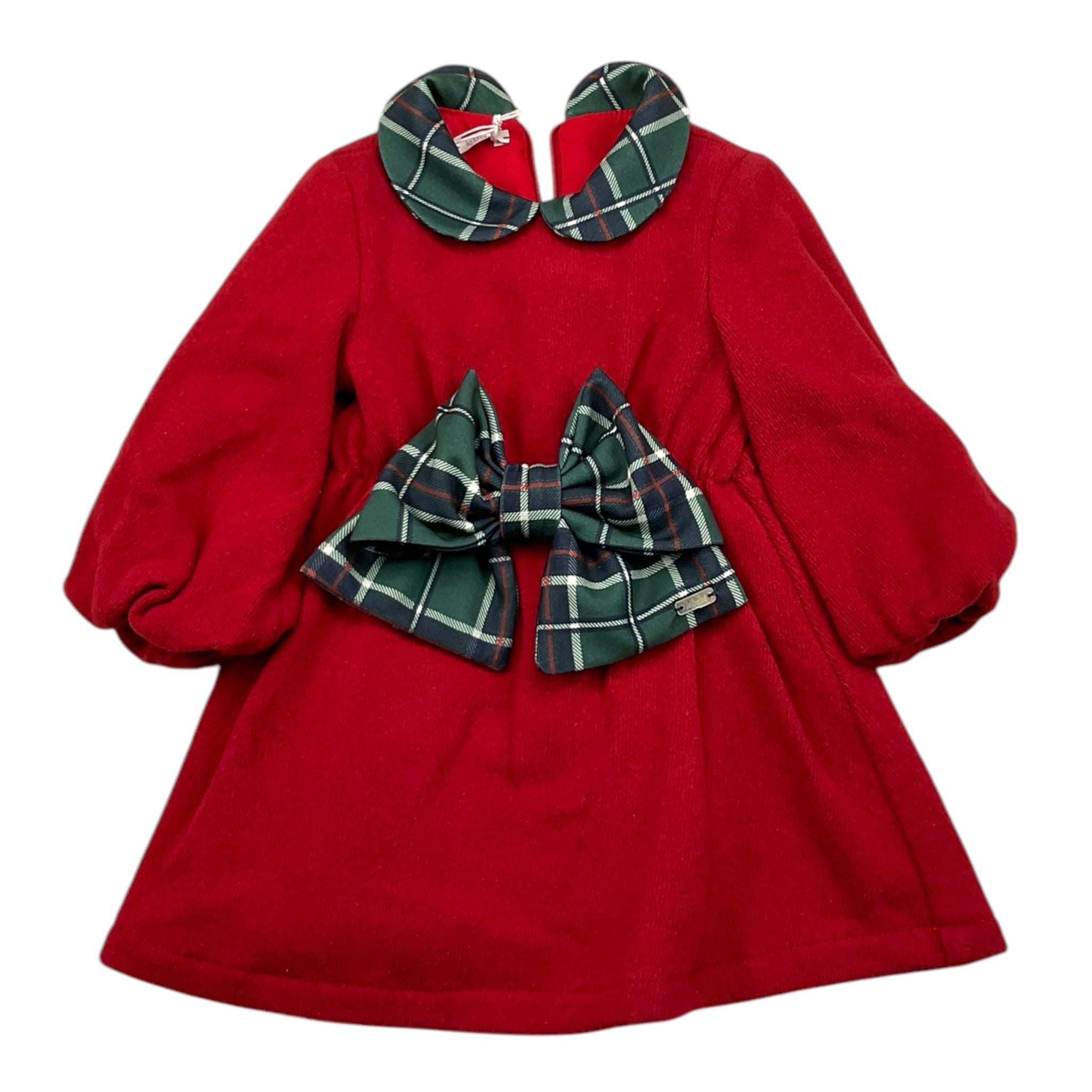 LE BEBE' abito manica lunga tinta unita con fiocco in contrasto Rosso per Neonata LBG6198 ROSSO LE BEBE' 