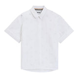 Boss Camicia Mezza Manica Tinta Unita per Bambino J52006 BIANCO BOSS 