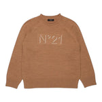 N°21 maglia tinta unita con logo Cammello per Bambino N21953X CAMMELLO N°21 
