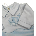Lalalu' Tutina Tinta Unita con Stampa per Neonato TJL510P AZZURRO LALALU' 
