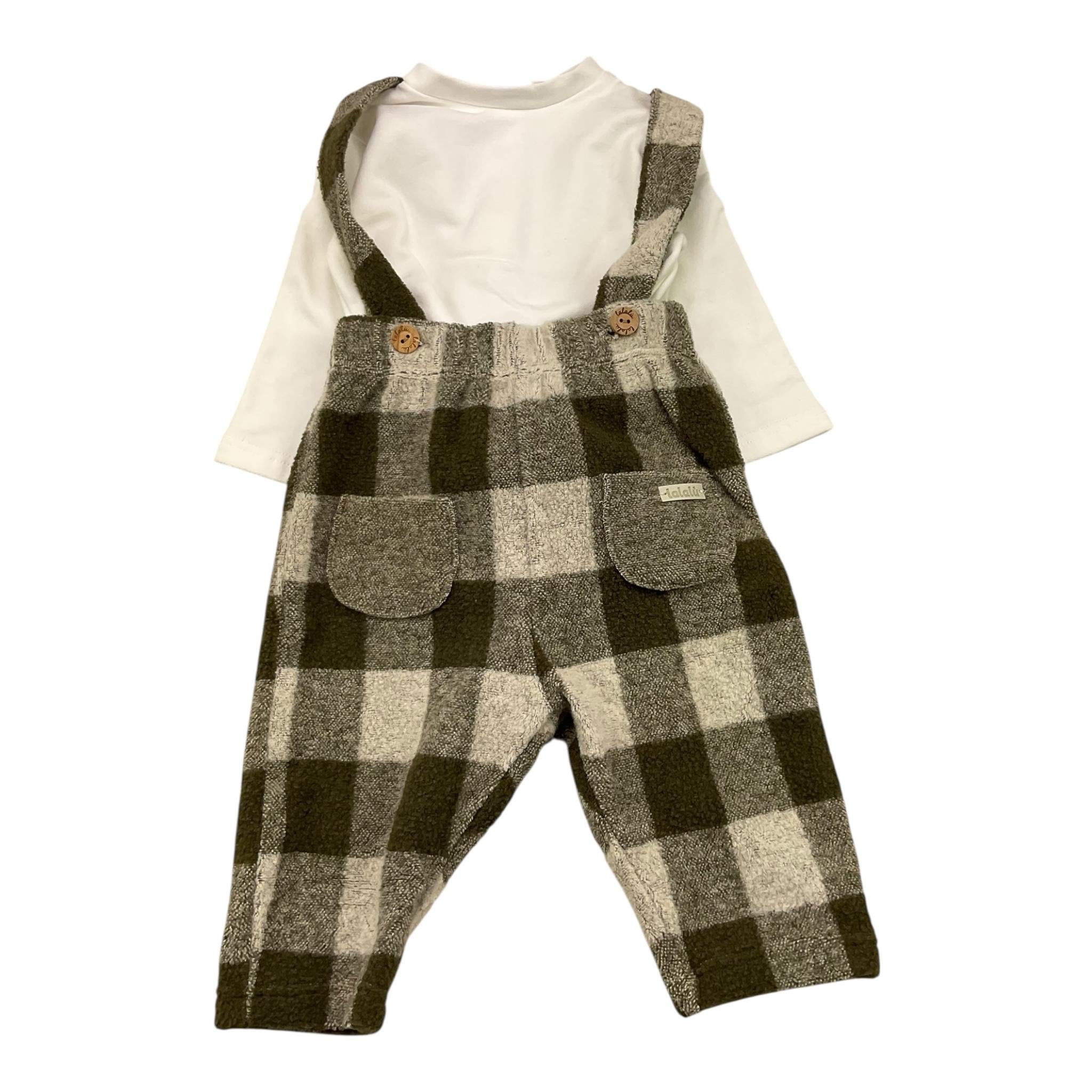 LALALU' completo 2 pezzi shirt-salopette Bianco per Neonato SLTL11N BIANCO LALALU' 