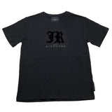 JOHN RICHMOND t-shirt girocollo tinta unita con stampa in contrast Nero per Bambino RBA25008TS NERO JOHN RICHMOND 