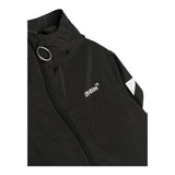 Off-White Giubbino Tinta Unita Con Zip E Cappuccio Nero Per Bambino