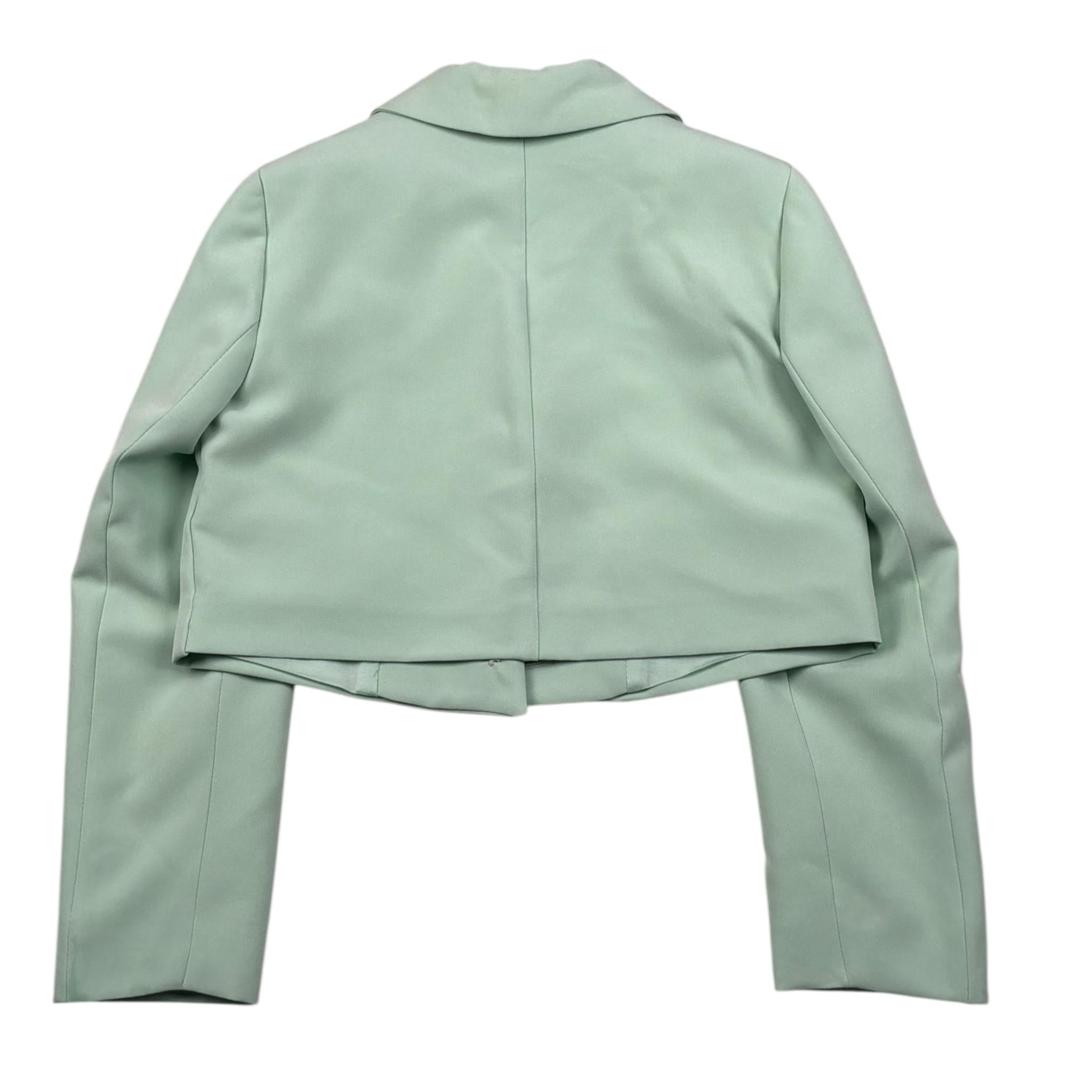 Kocca Giacca Modello Crop Tinta Unita per Bambina ENRION VERDE ACQUA Kocca 